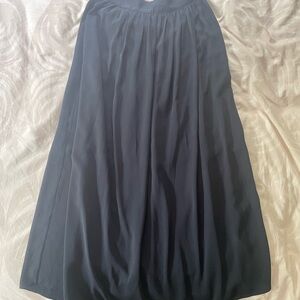 Vintage Banana Republic Navy Bubble Midi Skirt Ruched Cocktail